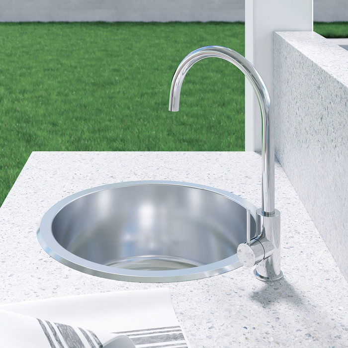 Fienza Kaya Solid Brass Round Sink Mixer