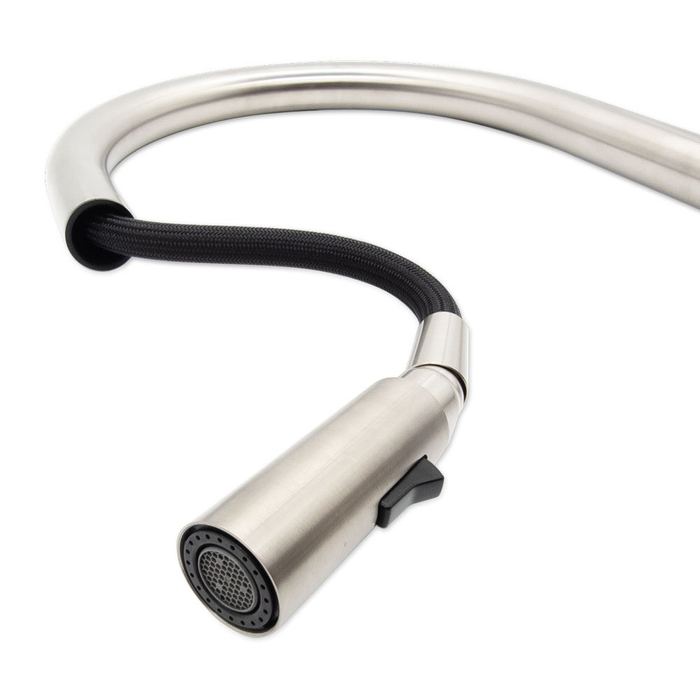 Fienza Kaya Stainless Steel Round Pull-Out Sink Mixer