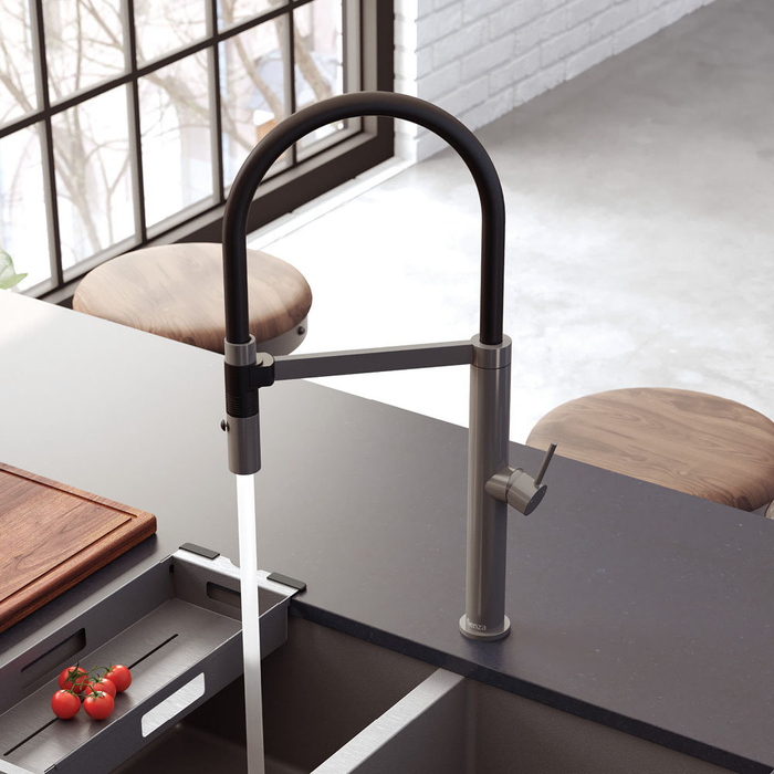Fienza Kaya Stainless Steel Round Pull Down Sink Mixer