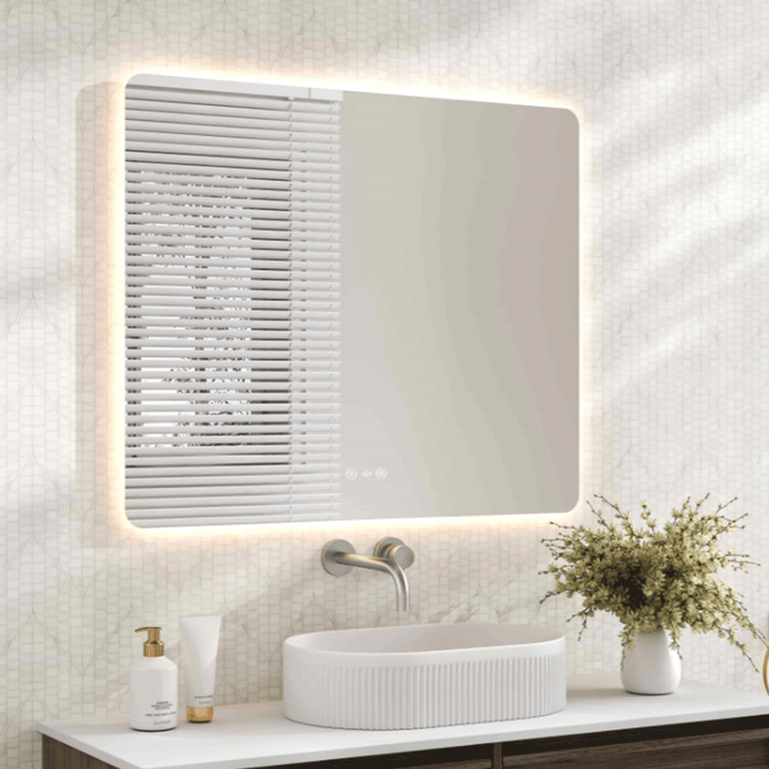 900*750*5mm Mercio Frameless Copper-free Glass Rectangle Pencil Edge LED Mirror