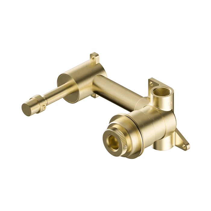 160mm Nero Serenity Progressive Lead-Free DZR Brass Wall Basin Mixer With Carrara Handle