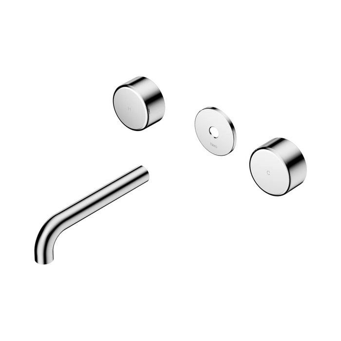 160mm Nero Serenity Lead-Free DZR Brass Wall Basin Set With Metal Handle