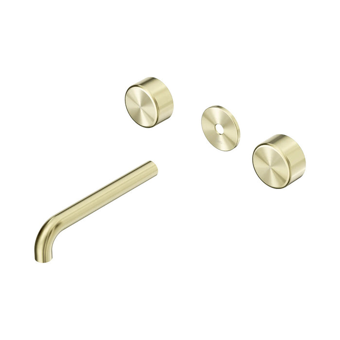185mm Nero Serenity Lead-Free DZR Brass Wall Basin Set With Metal Handle