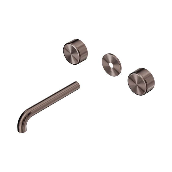 185mm Nero Serenity Lead-Free DZR Brass Wall Basin Set With Metal Handle
