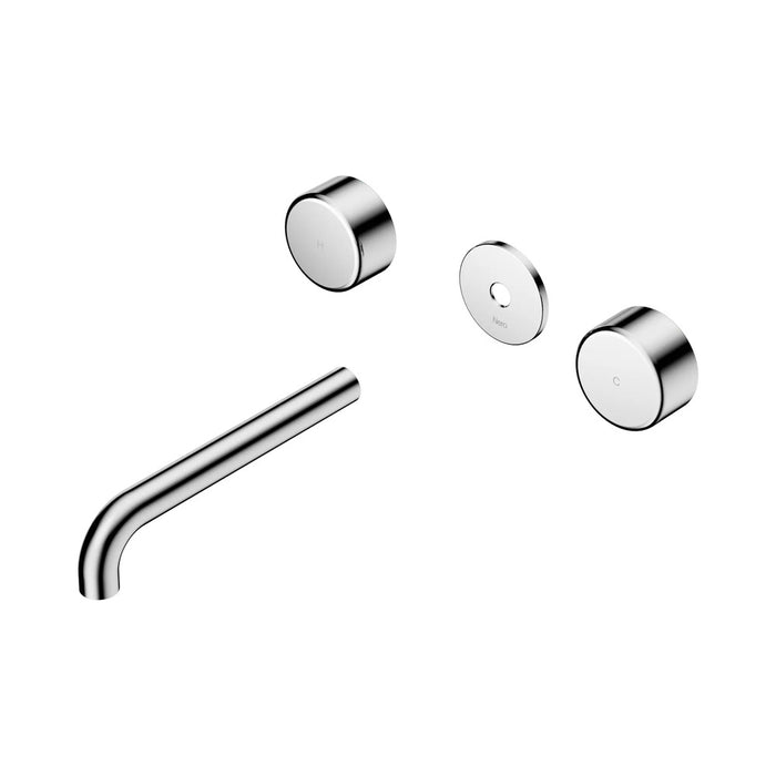 185mm Nero Serenity Lead-Free DZR Brass Wall Basin Set With Metal Handle