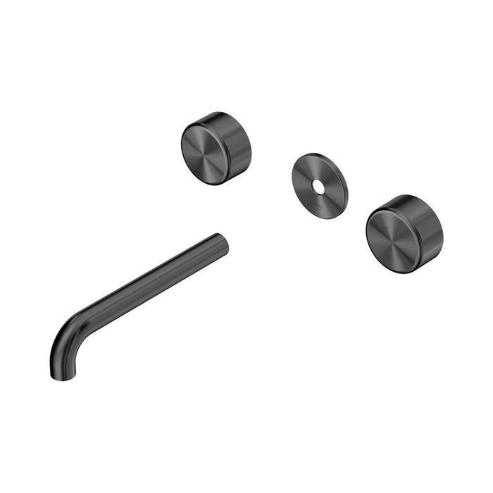 185mm Nero Serenity Lead-Free DZR Brass Wall Basin Set With Metal Handle