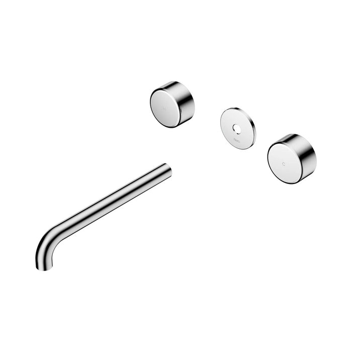 220mm Nero Serenity Lead-Free DZR Brass Wall Basin Set With Metal Handle