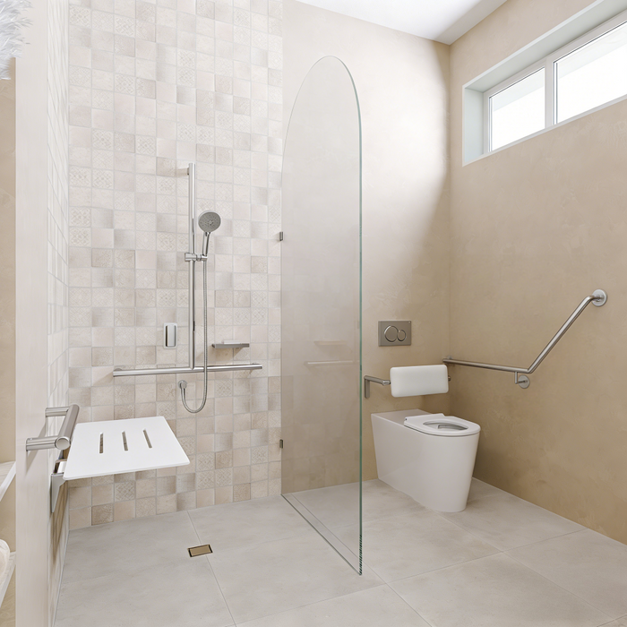Left-Hand Integrated Accessible Care Bathroom Package - Complete Shower, Toilet & Support System