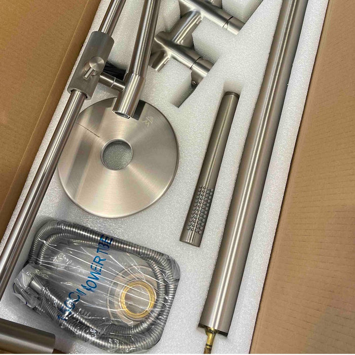 Aquaperla Chrome/Matt Black/Brushed Nickel/Gunmetal Grey/Brushed Gold Solid Brass With Handheld Shower Freestanding Bath Mixer