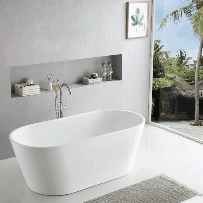 1200/1350/1500/1700/1800mm Broadway Ovalo White Acrylic FreeStanding Bath Tub