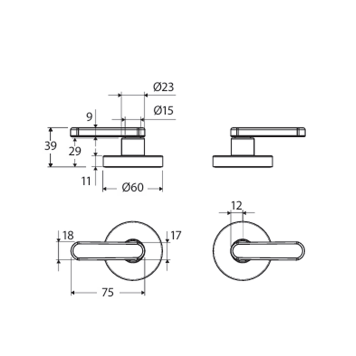 Fienza Kaya Chrome Lead-free Brass Lever Wall Tap