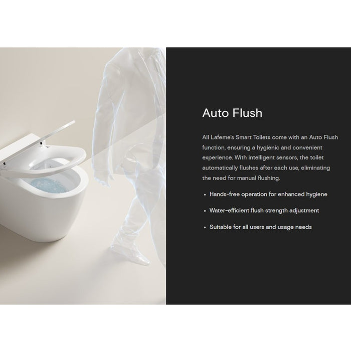590*400*490mm Lafeme Crawford Rimless Wall Faced Minimalist Smart Toilet Suite