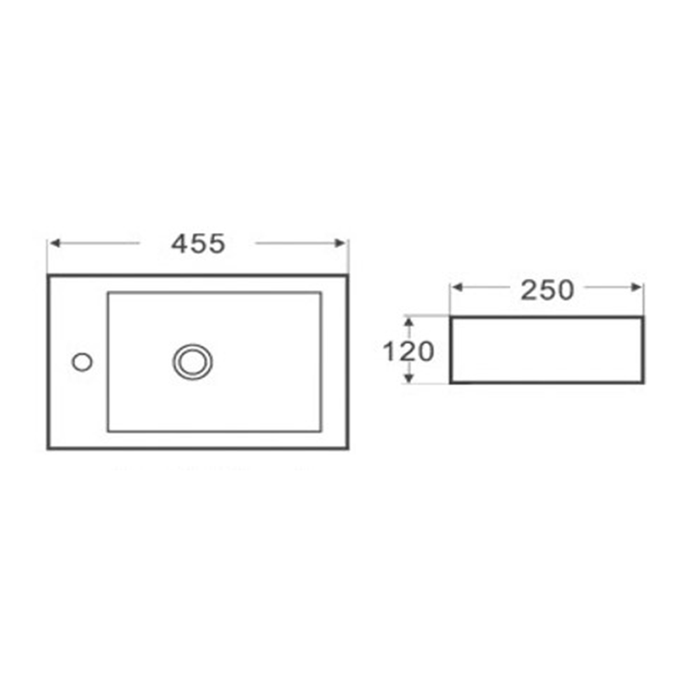 450*250*530mm Poseidon White PVC Mini Bathroom Freestanding/Wall Hung Vanity With Poly Marble Top