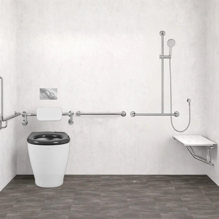 Right-Hand Integrated Accessible Care Bathroom Package - Complete Shower, Toilet & Support System