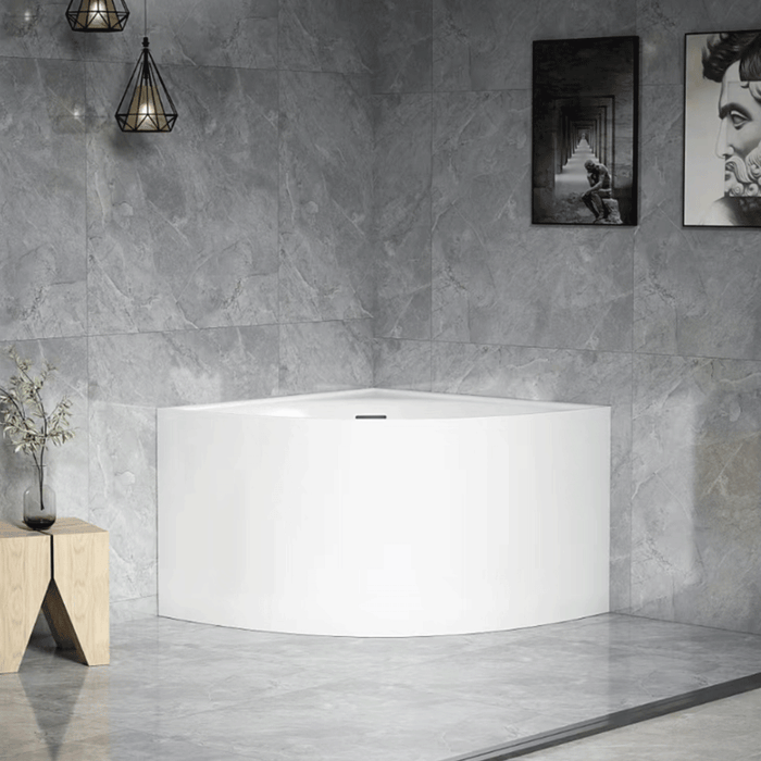 1000*1000*635mm Lukka Bingie With Overflow Corner Mini Acrylic Skirt Bathtub