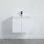 600-750*460mm Poly Gloss White Bathroom  Left/Right Drawer Wall Hung Vanity - HD reno