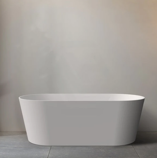 1500/1700*800*600mm ABS Mia Riva-Slim Matt White Oval Acrylic Freestanding Bathtub - HD reno