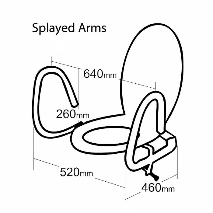 Throne 3 in 1 Fold-Down Toilet Support Rails for Bidets & Standard Toilet Seats