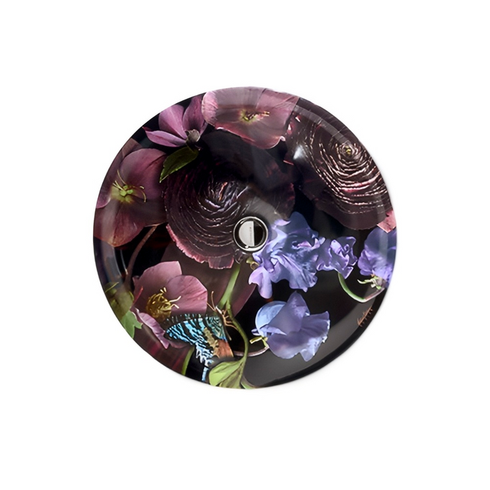 449*449mm KOHLER Dutchmaster Carillon Round Blush Floral/Midnight Floral Above Counter Basin
