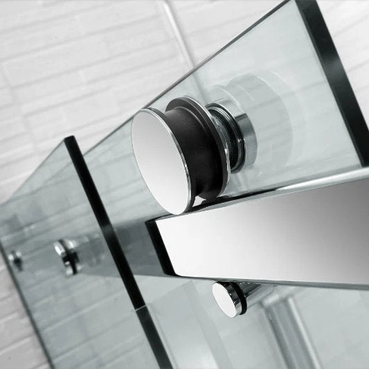 1180-2000mm Covey Frameless Brushed Bronze Fitting L Shape Sliding Door 10mm Thickness Shower Screens - 2000mm Height