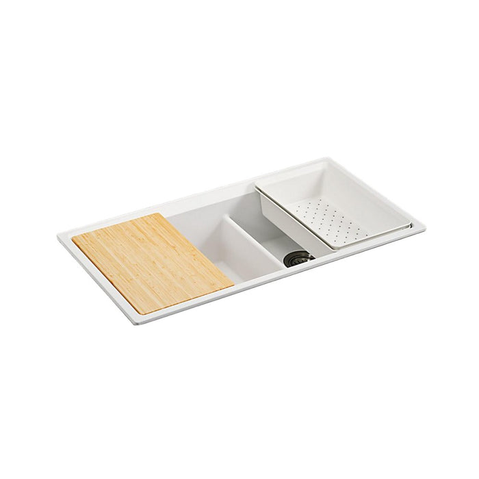 860*460*236mm Kohler Neoroc Task Double Bowl Working Station Kitchen Sink