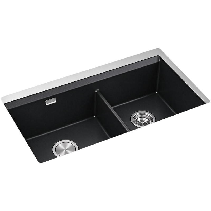 820*460*236mm Kohler Neoroc Task Double Bowl Working Station Kitchen Sink - Offset Single Rim