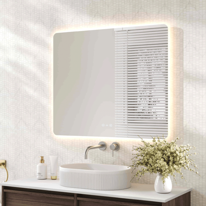 900*750*5mm Mercio Frameless Copper-free Glass Rectangle Pencil Edge LED Mirror