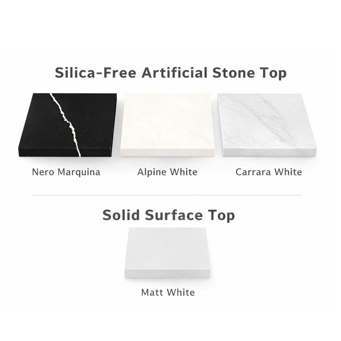 600-1800*500*470mm Poseidon Avalon Matt Black PVC Fluted Wall Hung Bathroom Vanity