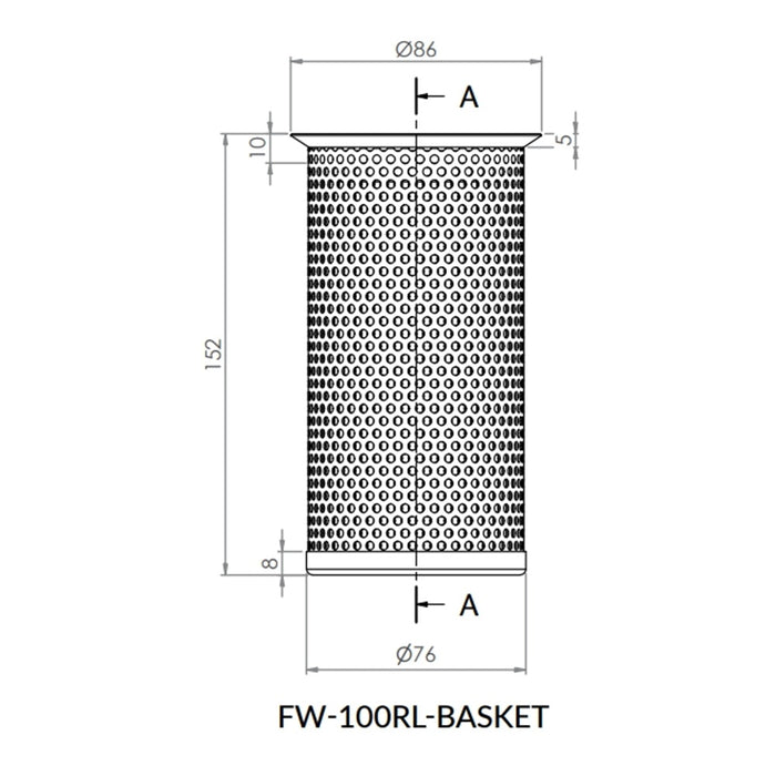 Removable Basket to Suit 3monkeez FW-100BRL 100mm Round Floor Waste