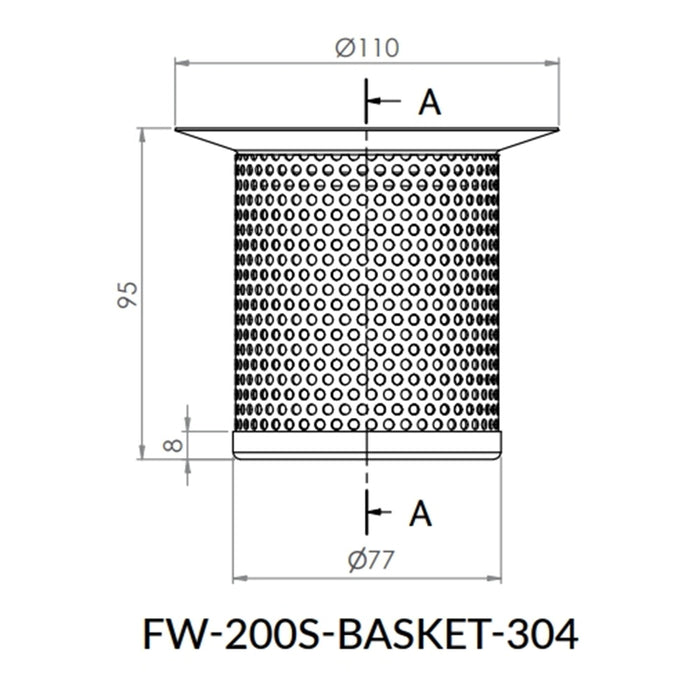 Removable Basket to Suit 3monkeez FW-200BS-304 200mm Square Floor Waste