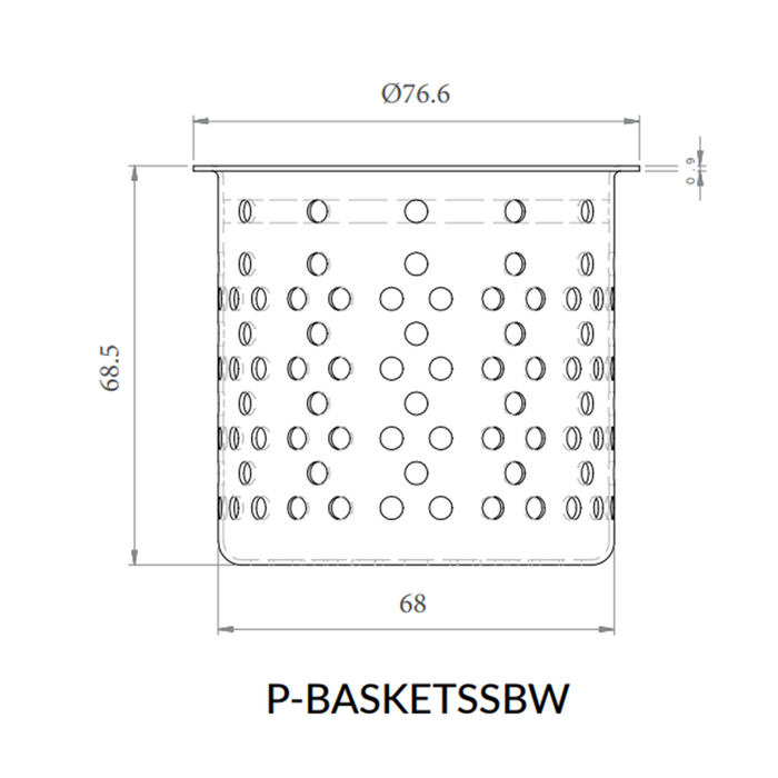 3monkeez Stainless Steel Removable Basket to Suit 90mm Scraptrap (SSBW)