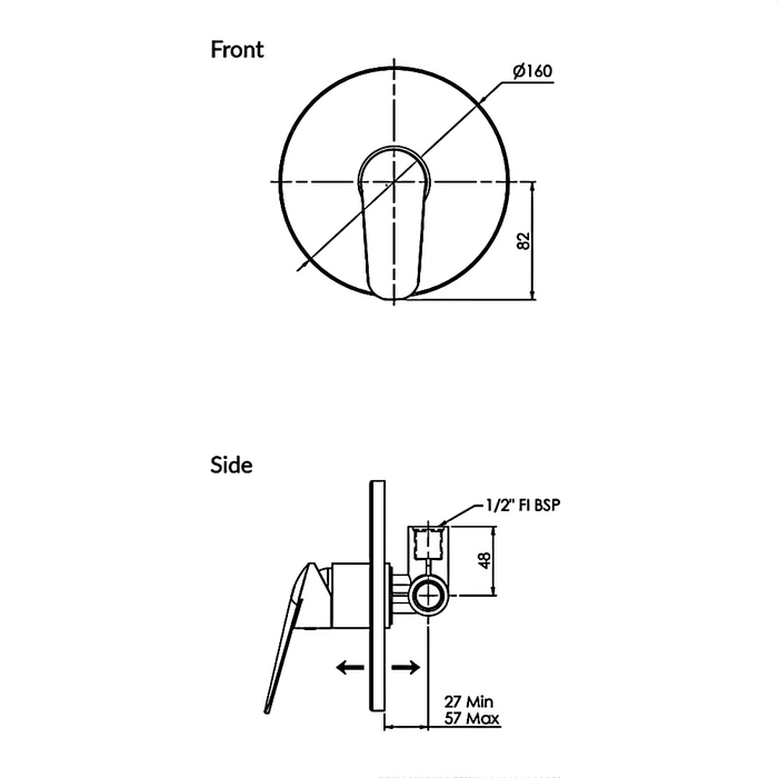 Stainless Steel In Wall Mixer