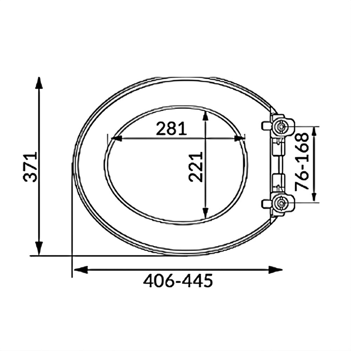 50mm 3monkeez Assistance Single Flap Closed Front Toilet Seat