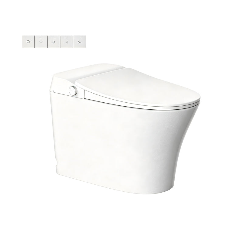 684*403*470mm Lafeme Neovanta Cisternless Wall Faced Smart Toilet Suite With Auto Cover & Foot Sensor