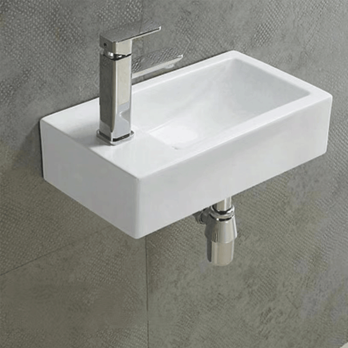 450*250*530mm Poseidon White PVC Mini Bathroom Freestanding/Wall Hung Vanity With Poly Marble Top