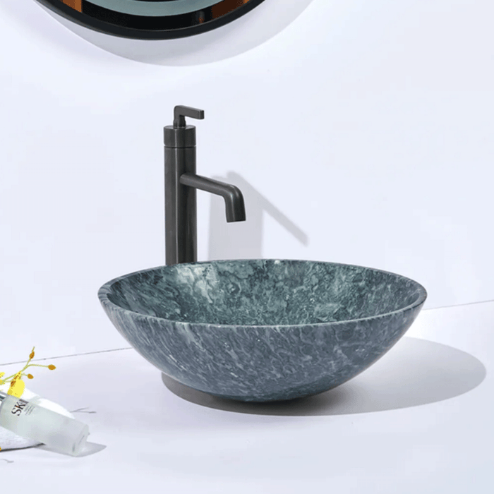 420*420*140mm Infinity Marble Stone Round Above Counter Art Basin