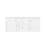 1200*455*560mm Lukka Chester Federation Matt White PVC Wall Hung Vanity