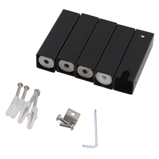 9 Bars Square Matte Black Stainless Steel Electric Heated Towel Rack - HD reno