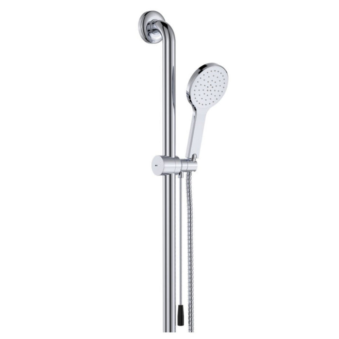 Fienza Luciana Care Chrome Left / Right Hand Inverted T Rail Shower With Push/Pull Slider