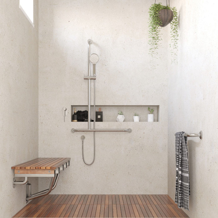 Left-Hand Integrated Accessible Care Bathroom Package - Complete Shower, Toilet & Support System