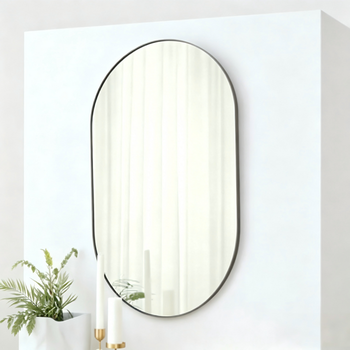 450-1200*900mm Sima Devo Gun Metal Copper-free Glass Aluminium Frame Mirror