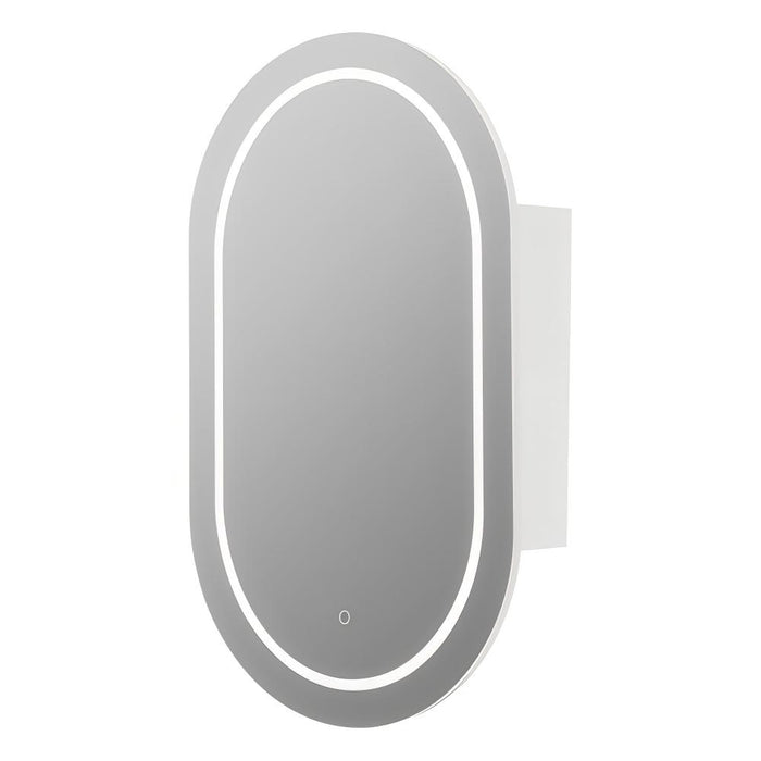 900/1200/1500mm Poseidon LED Olivia Oval Copper-free Polyurethane Shaving Cabinet