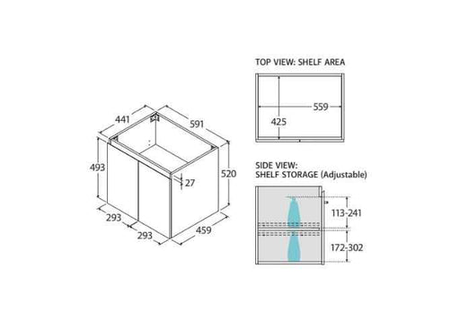 600-1800*460*520mm Door & Drawer Wall Hung Vanity