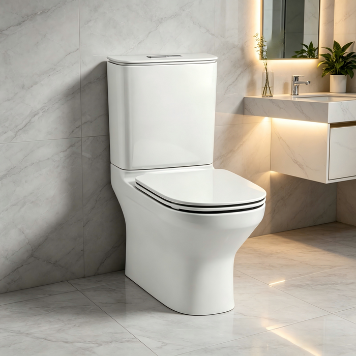 650*395*800mm Kohler ModernLife Top Inlet Rimless Back To Wall Toilet Suite