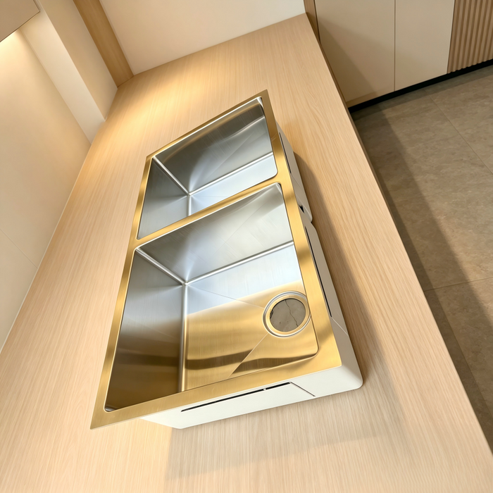 800*450*200mm Stainless Steel Double Bowl Kitchen Sink