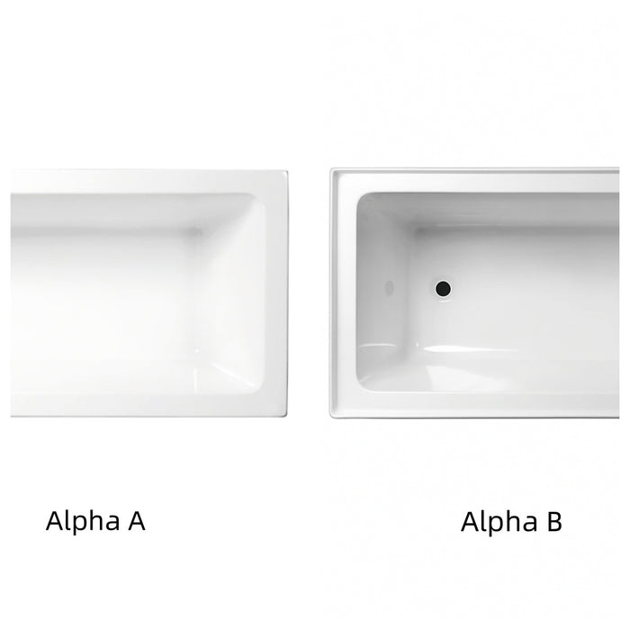 1500-1800*750*470mm Alpha 6/10/12 jets White Acrylic Rectangle Drop in Spa Bathtub