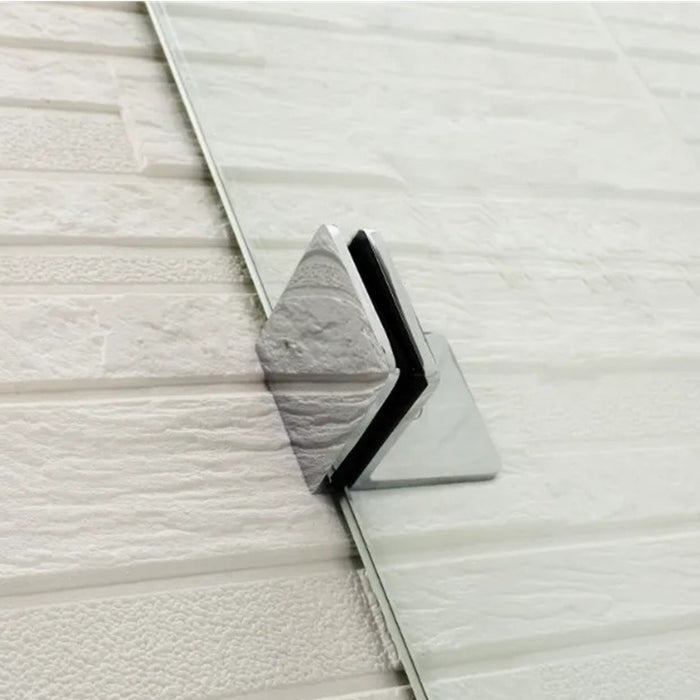 750/900*1500mm 10mm Tempered Glass Frameless Fixed Bathtub Screen With Curved Corner