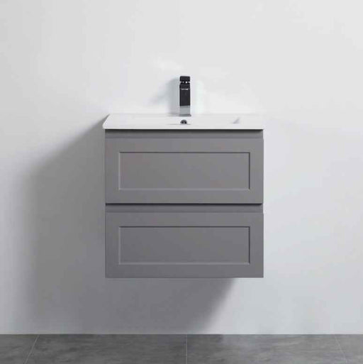 600-1500*460*560mm Matt Grey Bathroom Vanity Wall Hung Cabinet Only and Ceramic/Stone Top Available