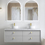 1500*460*550mm Boston Light Grey High Moisture Resistant Plywood/Polyurethane Wall Hung Vanity - HD reno
