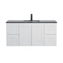 900-1500*460mm Acacia Matte White Bathroom Vanity Wall Hung Left/Right Drawers Cabinet Only and Ceramic/Stone Top Available - HD reno